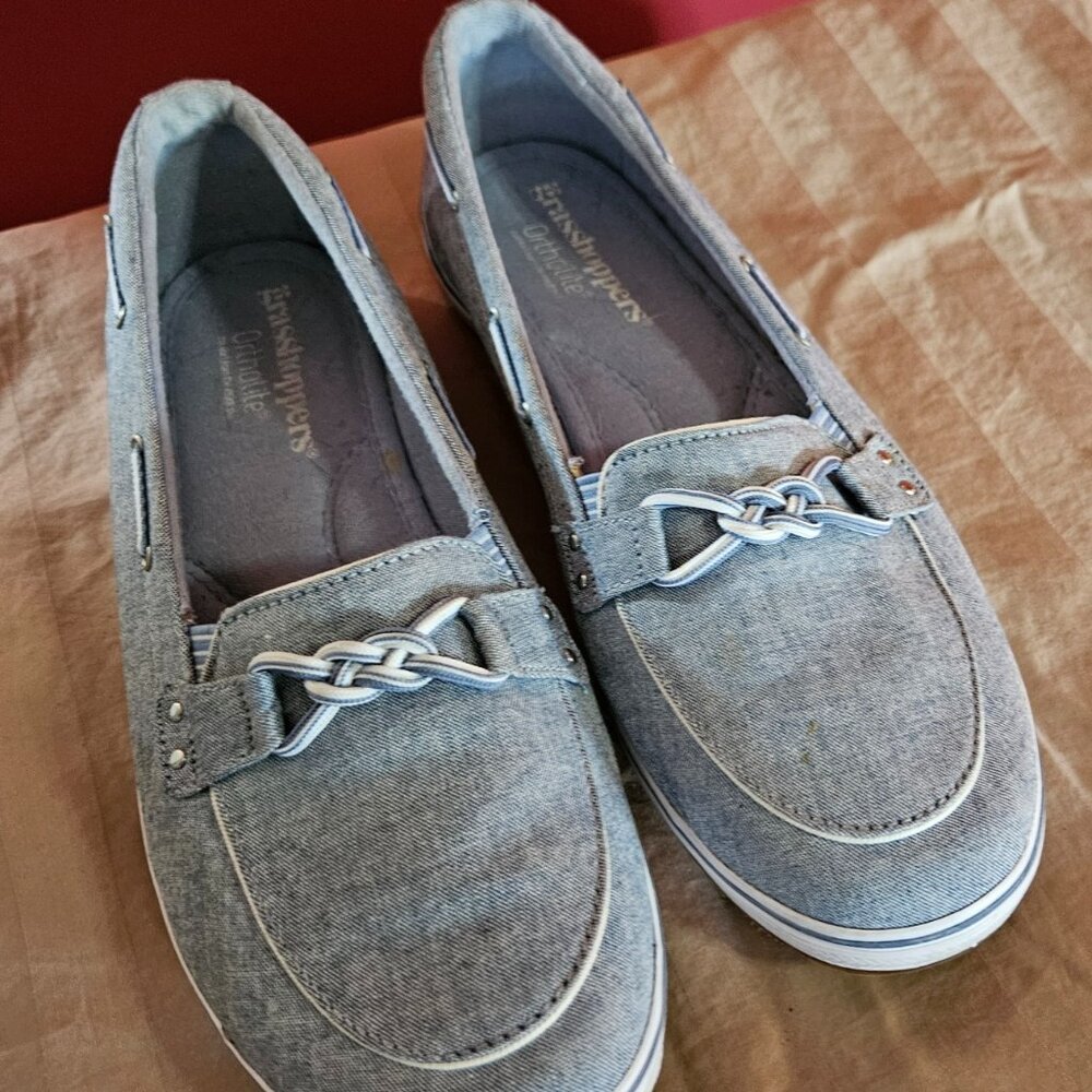 Blue Canvas Boat Shoes
